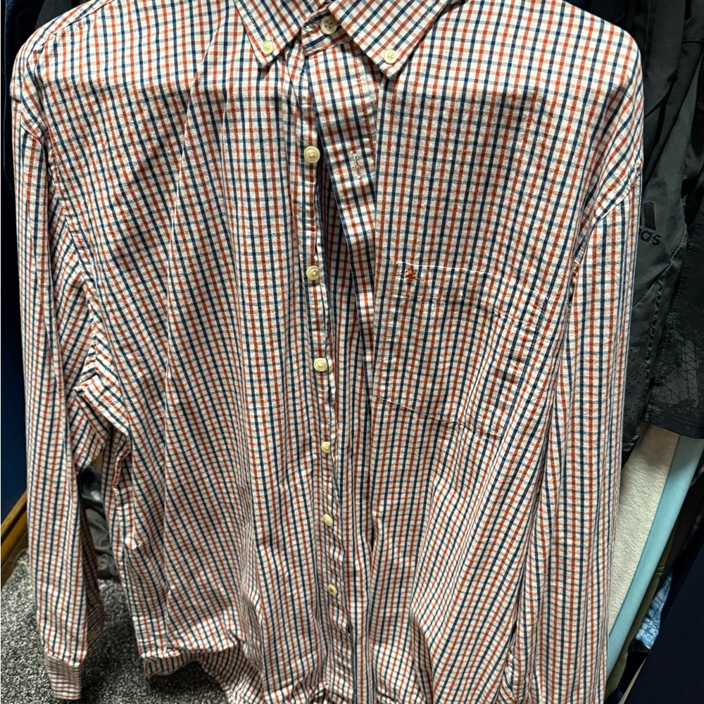 Men's IZod Shirt - Orange and Blue